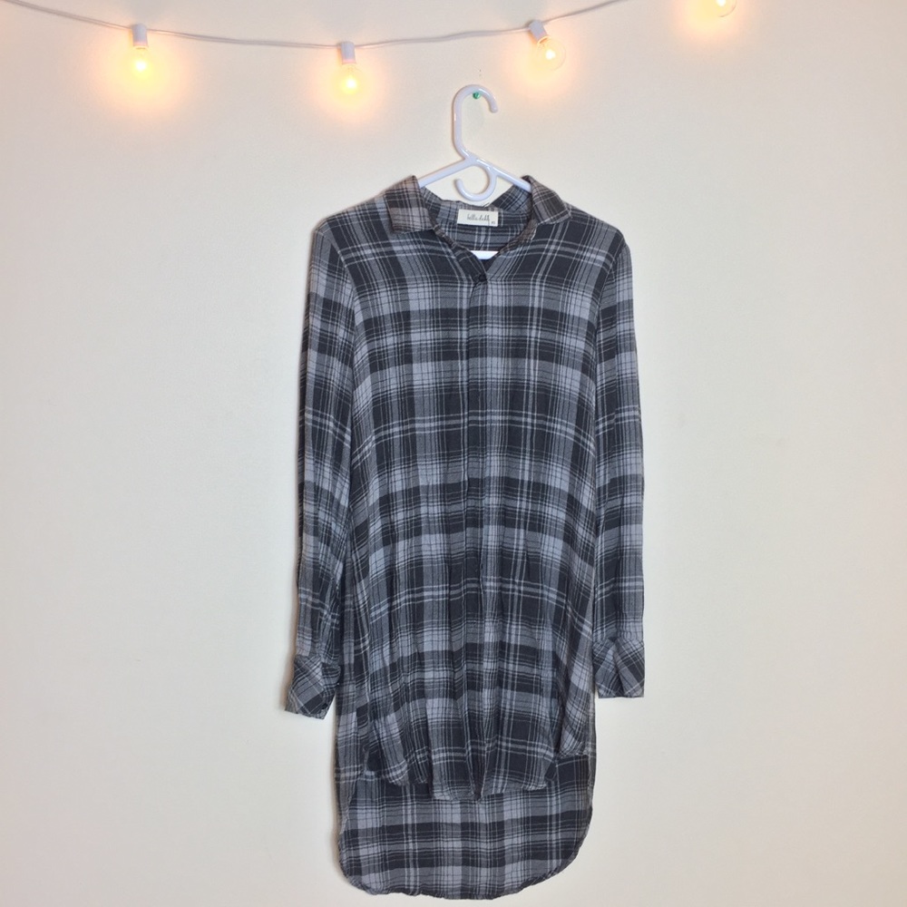 Bella Dahl High Low Flannel Plaid Dress